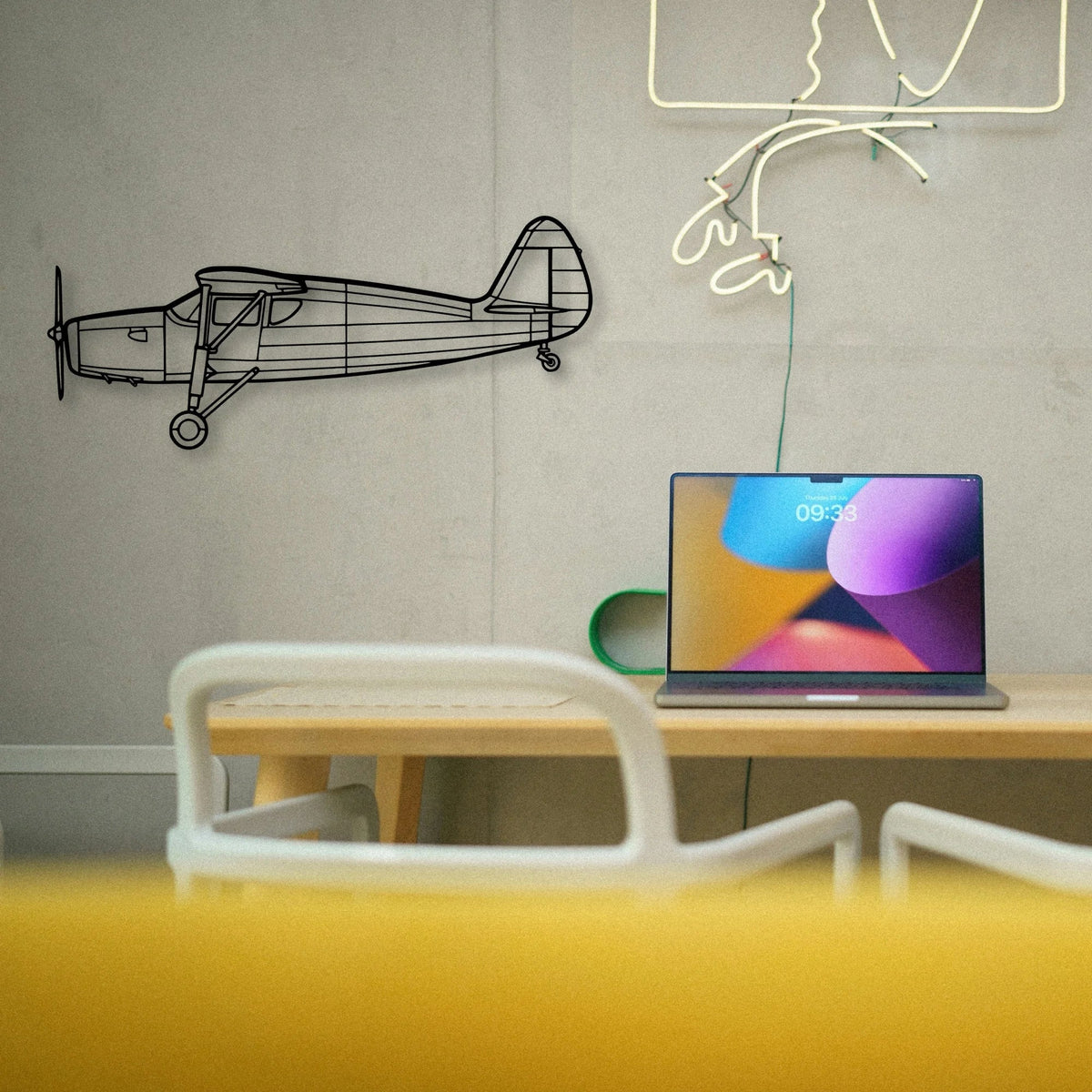 150 2 Classic Aircraft Silhouette Metal Wall Art - Tinvibe