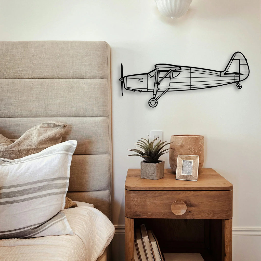 150 2 Classic Aircraft Silhouette Metal Wall Art - Tinvibe