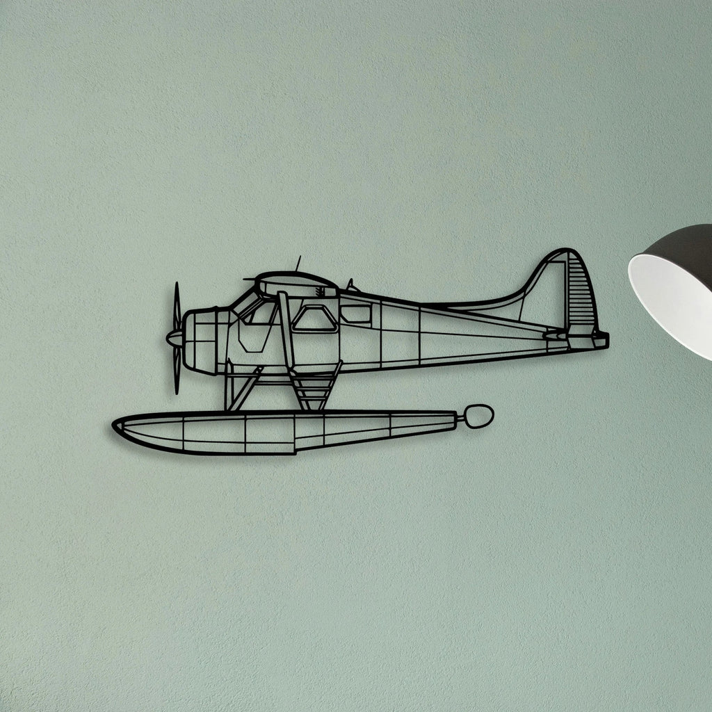 170B Float 2 Classic Aircraft Silhouette Metal Wall Art - Tinvibe