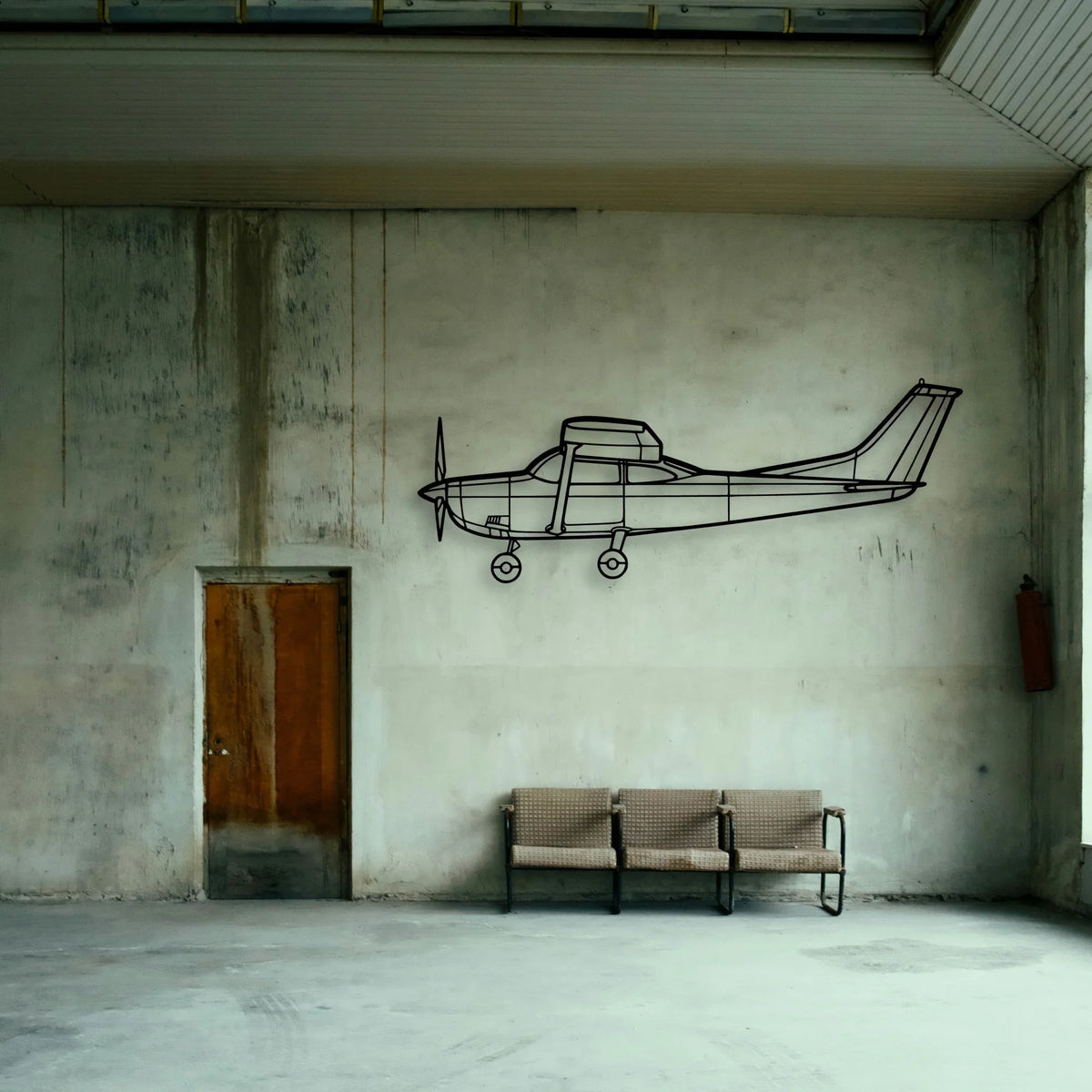 180F Classic Aircraft Silhouette Metal Wall Art - Tinvibe