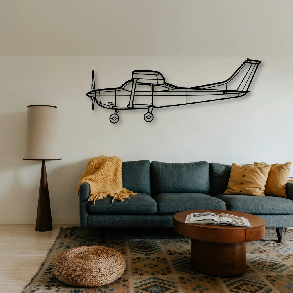 180F Classic Aircraft Silhouette Metal Wall Art - Tinvibe