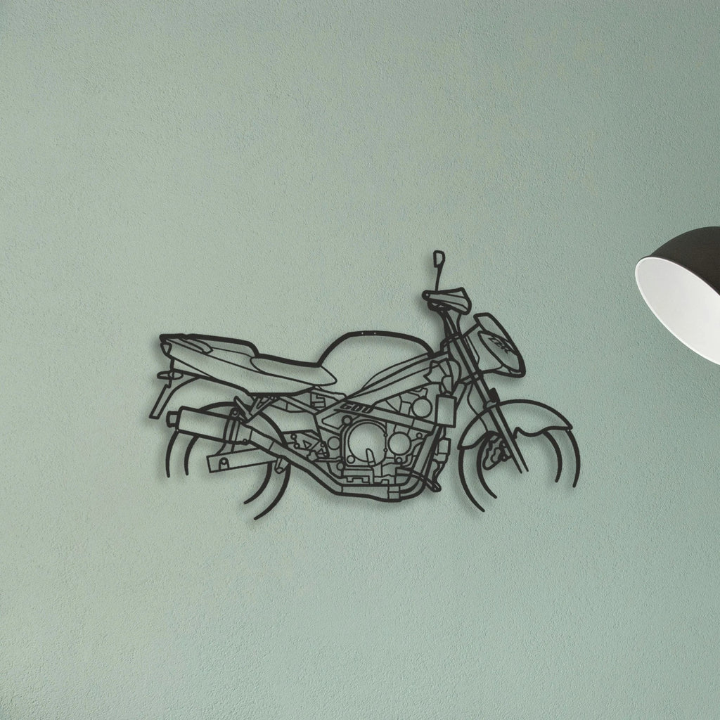 1998 Kawasaki ZX6R G1 Classic Motorcycle Silhouette Metal Wall Art - Tinvibe