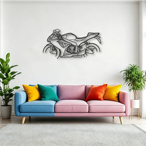 2005 Suzuki GSX R600 Classic Motorcycle Silhouette Metal Wall Art - Tinvibe