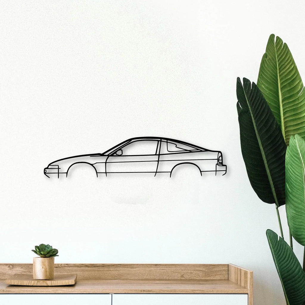 200SX S13 Classic Silhouette Metal Wall Art - Tinvibe