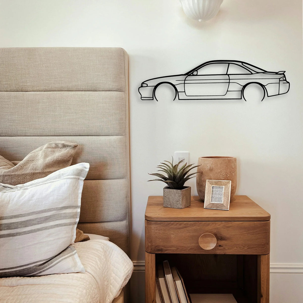200SX S14 2 Classic Silhouette Metal Wall Art - Tinvibe