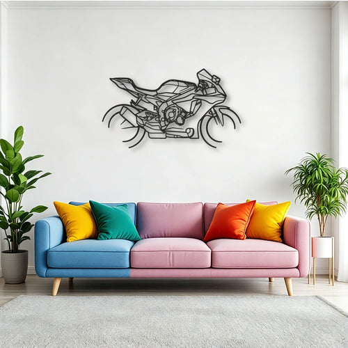 2018 Yamaha YZF R1 Classic Motorcycle Silhouette Metal Wall Art - Tinvibe