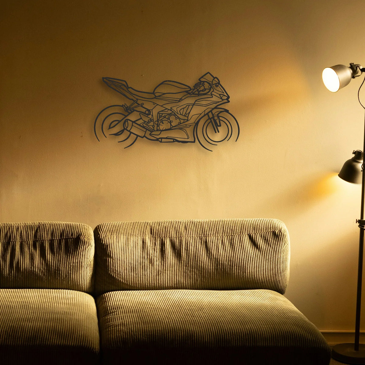 2021 Kawasaki Ninja ZX 6R Classic Motorcycle Silhouette Metal Wall Art - Tinvibe