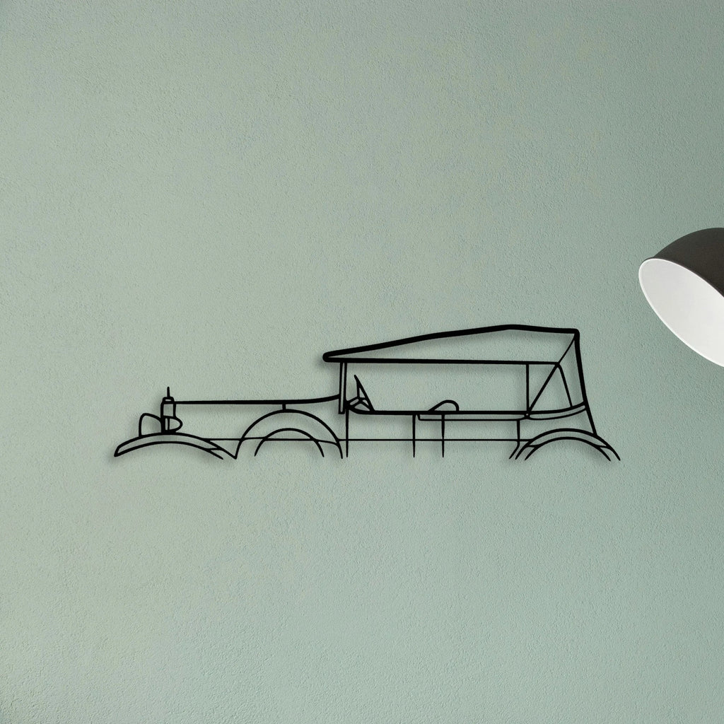 20 40 Tourer 1924 Classic Silhouette Metal Wall Art - Tinvibe