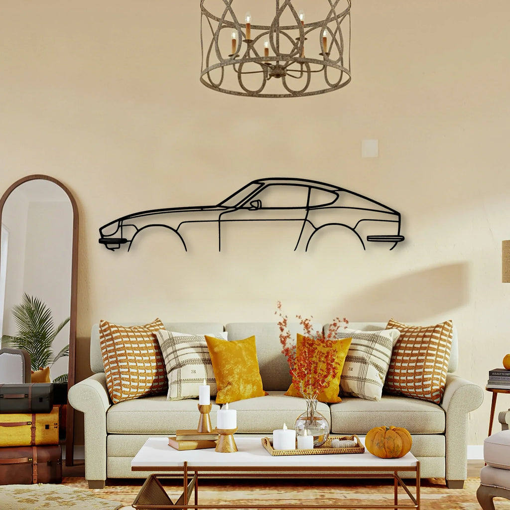240z 280z Classic Silhouette Metal Wall Art - Tinvibe