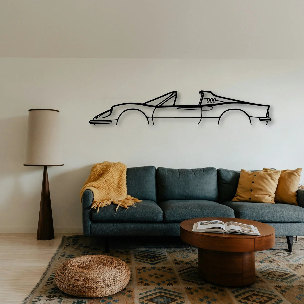 246 GTS Dino Classic Silhouette Metal Wall Art - Tinvibe