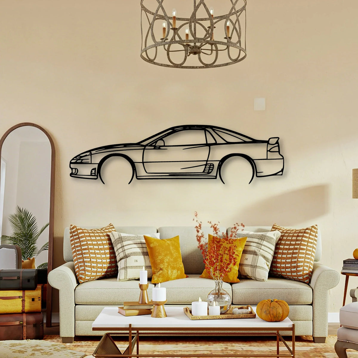3000GT 1994 Classic Silhouette Metal Wall Art - Tinvibe
