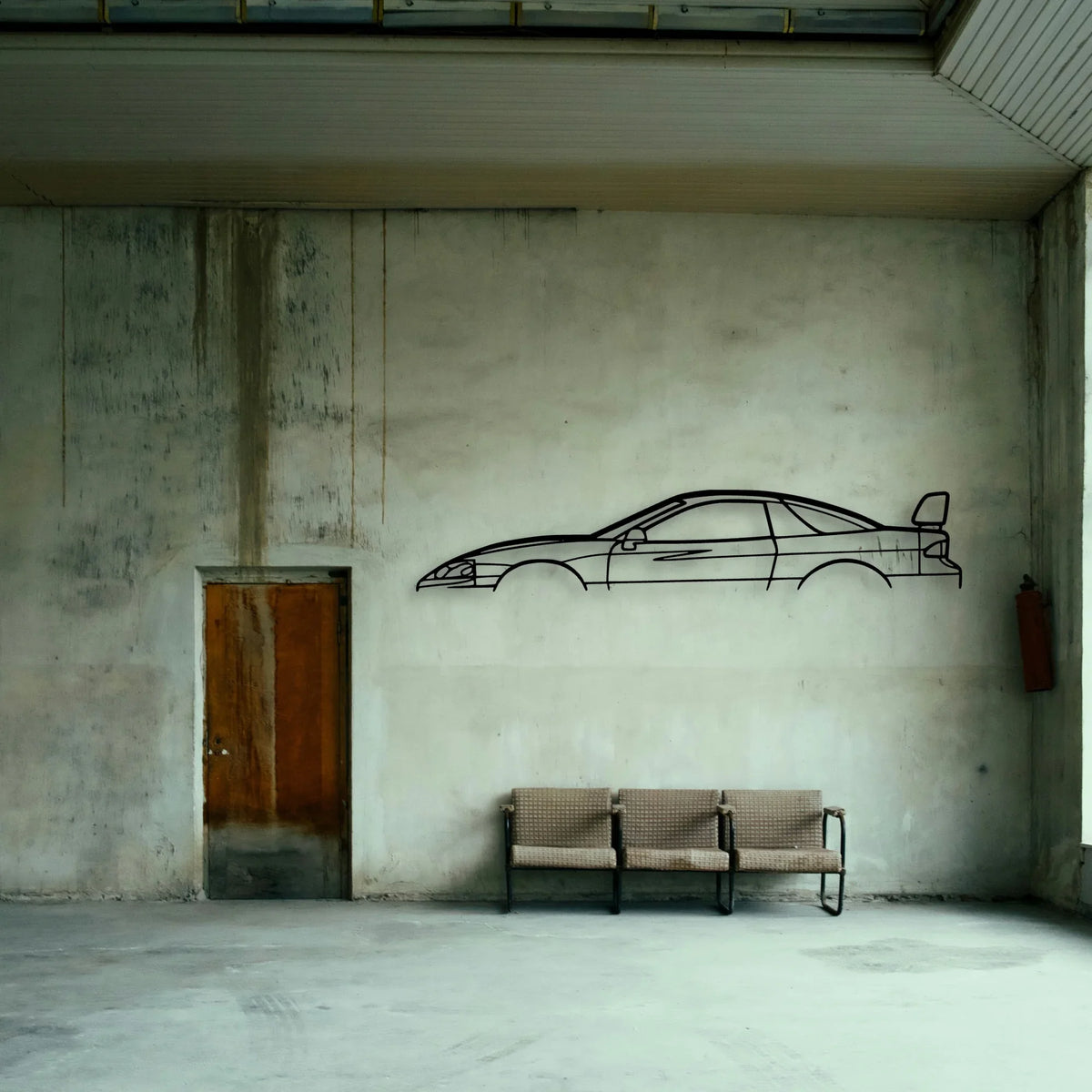 3000GT 1999 Classic Silhouette Metal Wall Art - Tinvibe