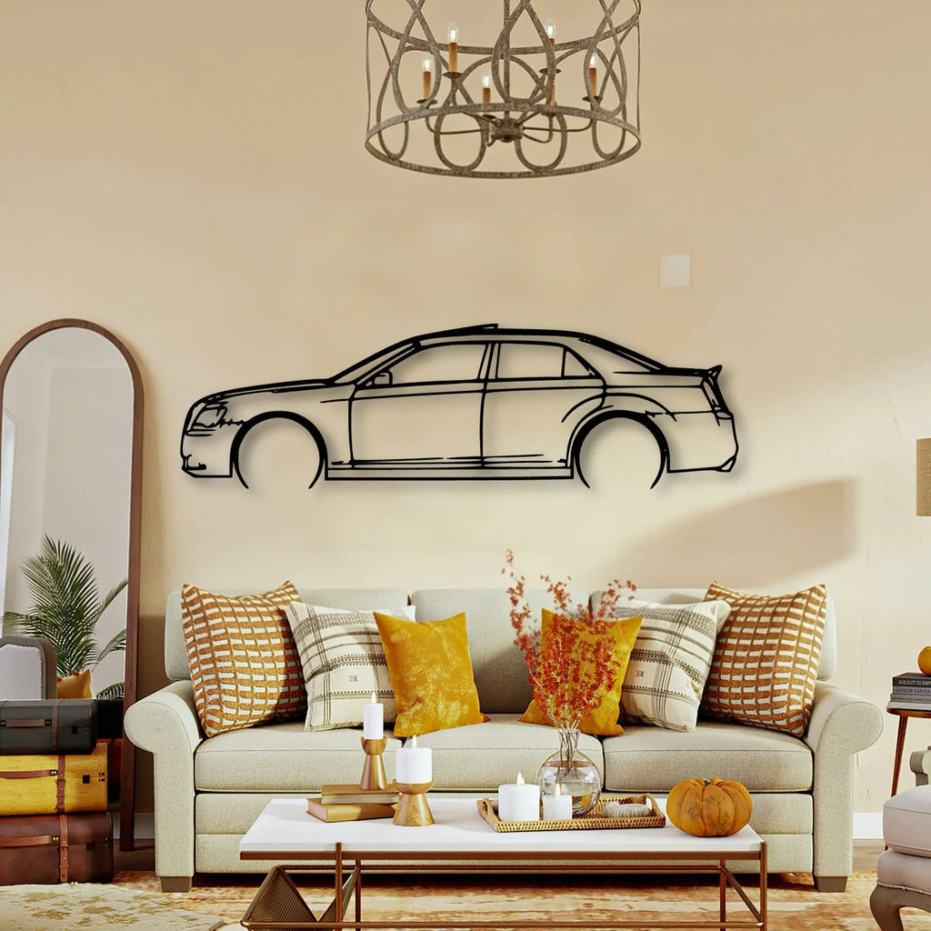 300C 2012 Classic Silhouette Metal Wall Art - Tinvibe