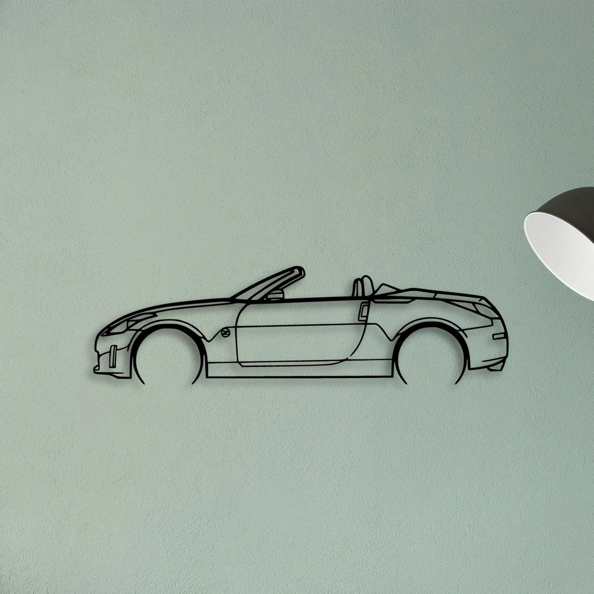 350z Roadster Classic Silhouette Metal Wall Art - Tinvibe