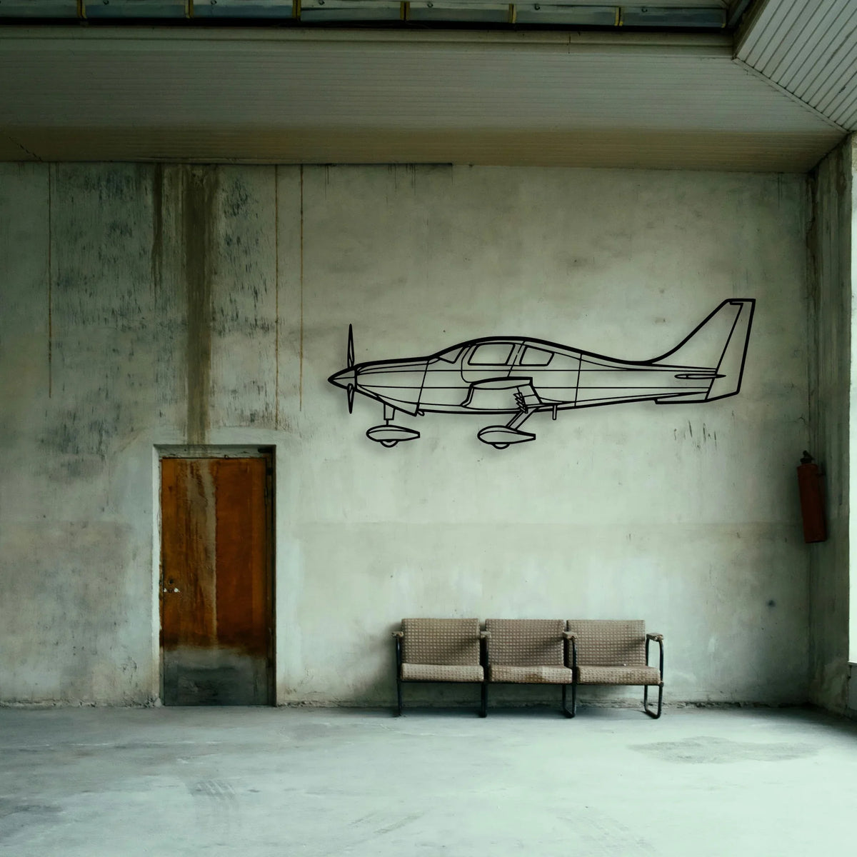 400 Classic Aircraft Silhouette Metal Wall Art - Tinvibe