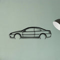 406 Coupe 1999 Classic Silhouette Metal Wall Art - Tinvibe