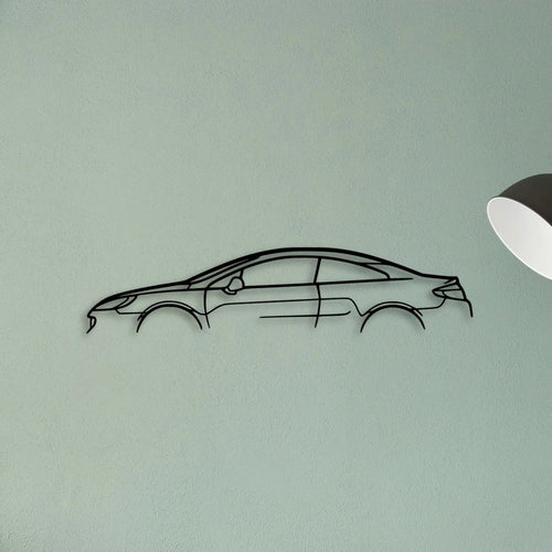 407 Coupe Classic Silhouette Metal Wall Art - Tinvibe