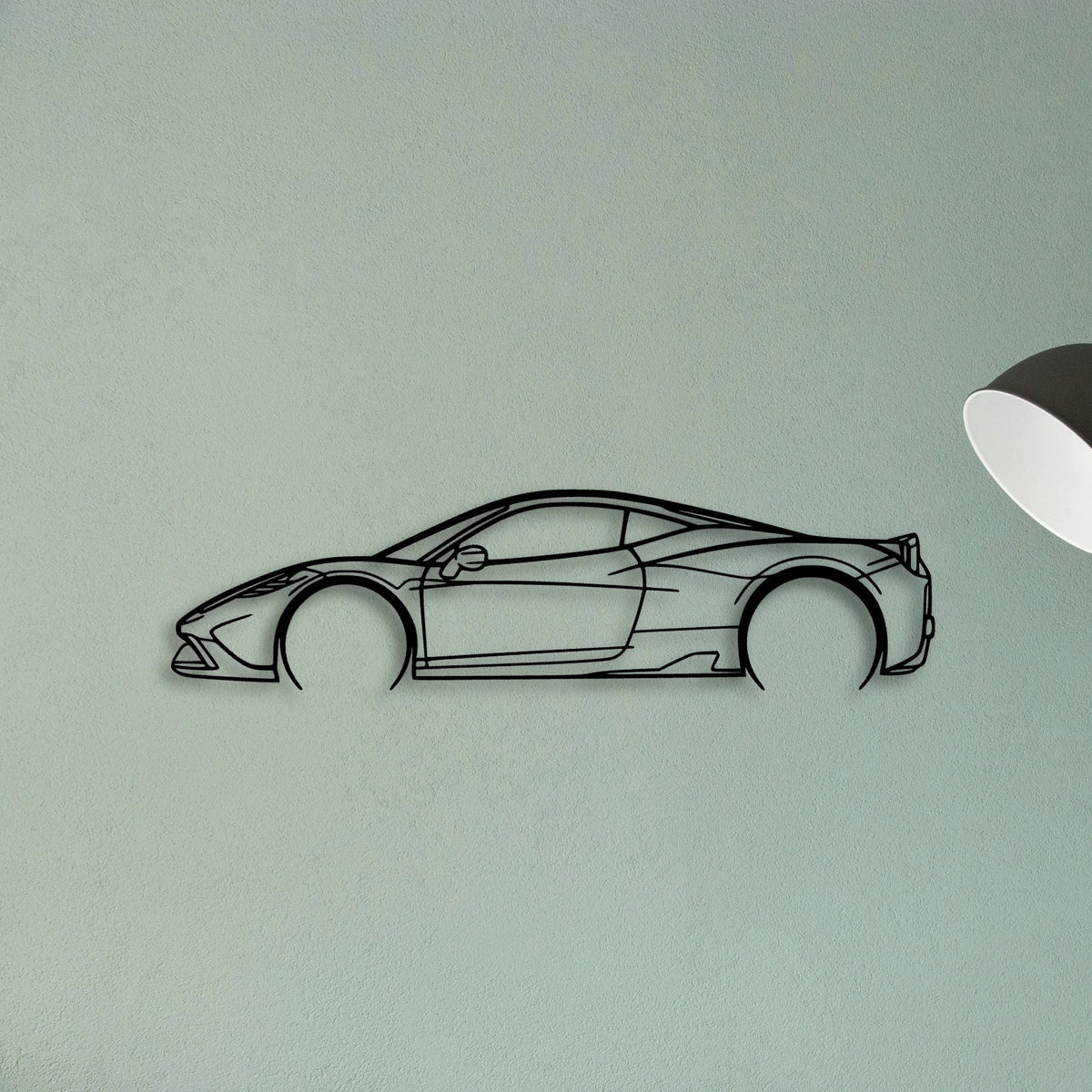 458 Speciale Classic Silhouette Metal Wall Art - Tinvibe