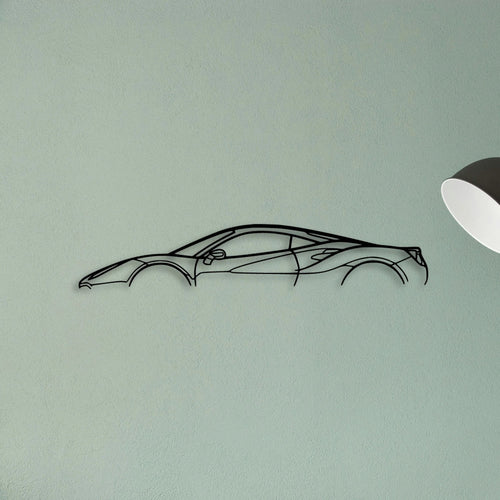 488 GTB 2017 Classic Silhouette Metal Wall Art - Tinvibe