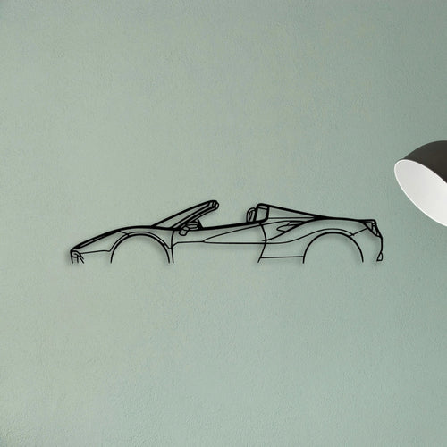488 Spider Classic Silhouette Metal Wall Art - Tinvibe