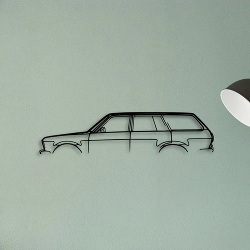 510 Wagon 1972 Classic Silhouette Metal Wall Art - Tinvibe