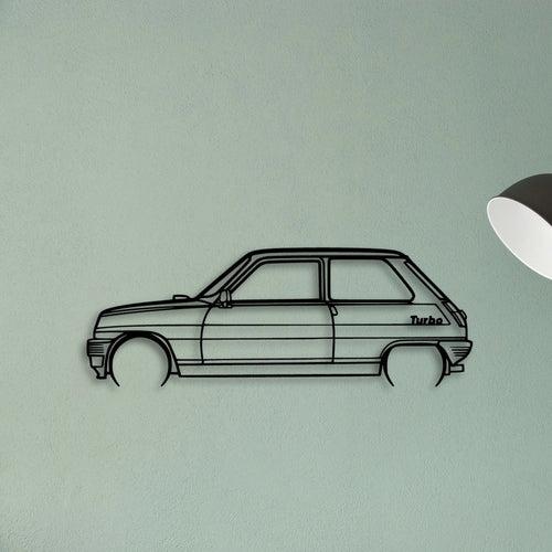 5 Alpine Turbo 1983 Classic Silhouette Metal Wall Art - Tinvibe