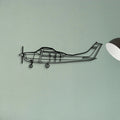 747 400F 3 Classic Aircraft Silhouette Metal Wall Art - Tinvibe