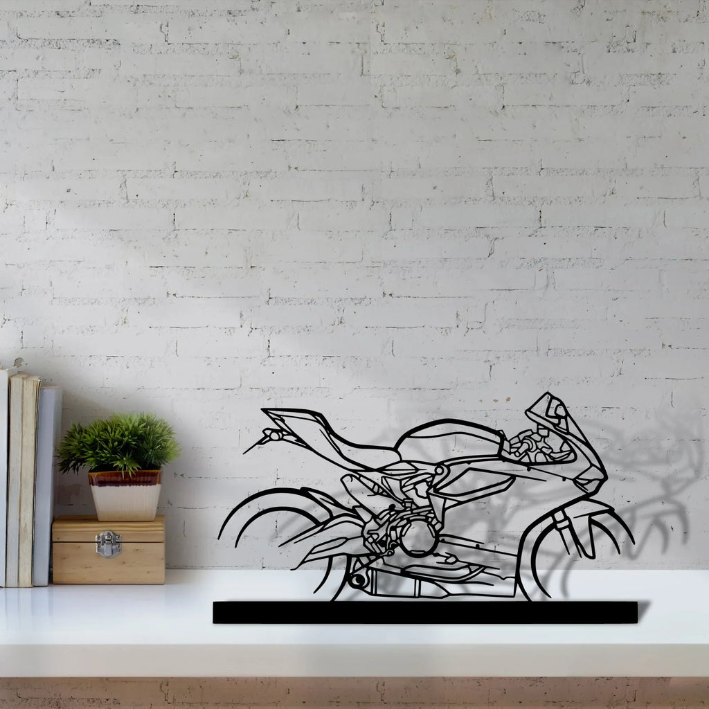 899-panigale Silhouette Metal Art Stand - Tinvibe