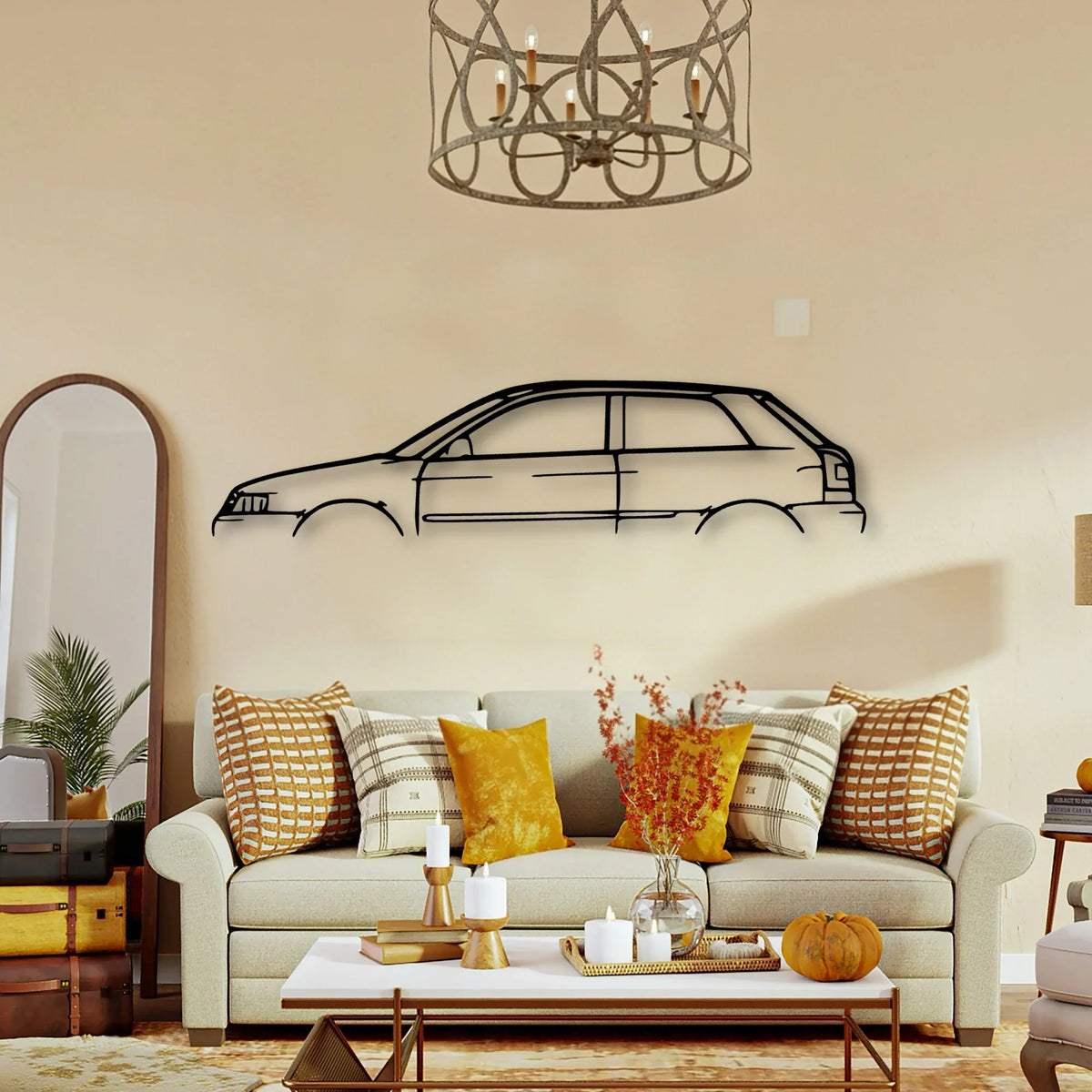 A3 S3 2000 Classic Silhouette Metal Wall Art - Tinvibe