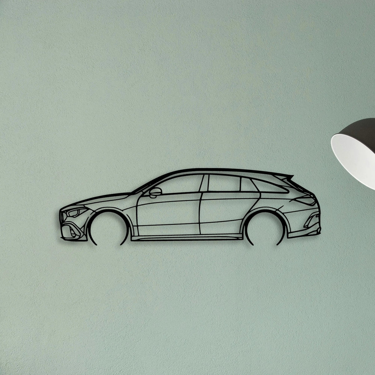 AMG CLA 45S 2022 Classic Silhouette Metal Wall Art - Tinvibe