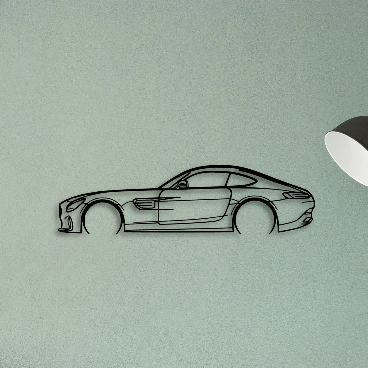 AMG GTS 2016 Classic Silhouette Metal Wall Art - Tinvibe