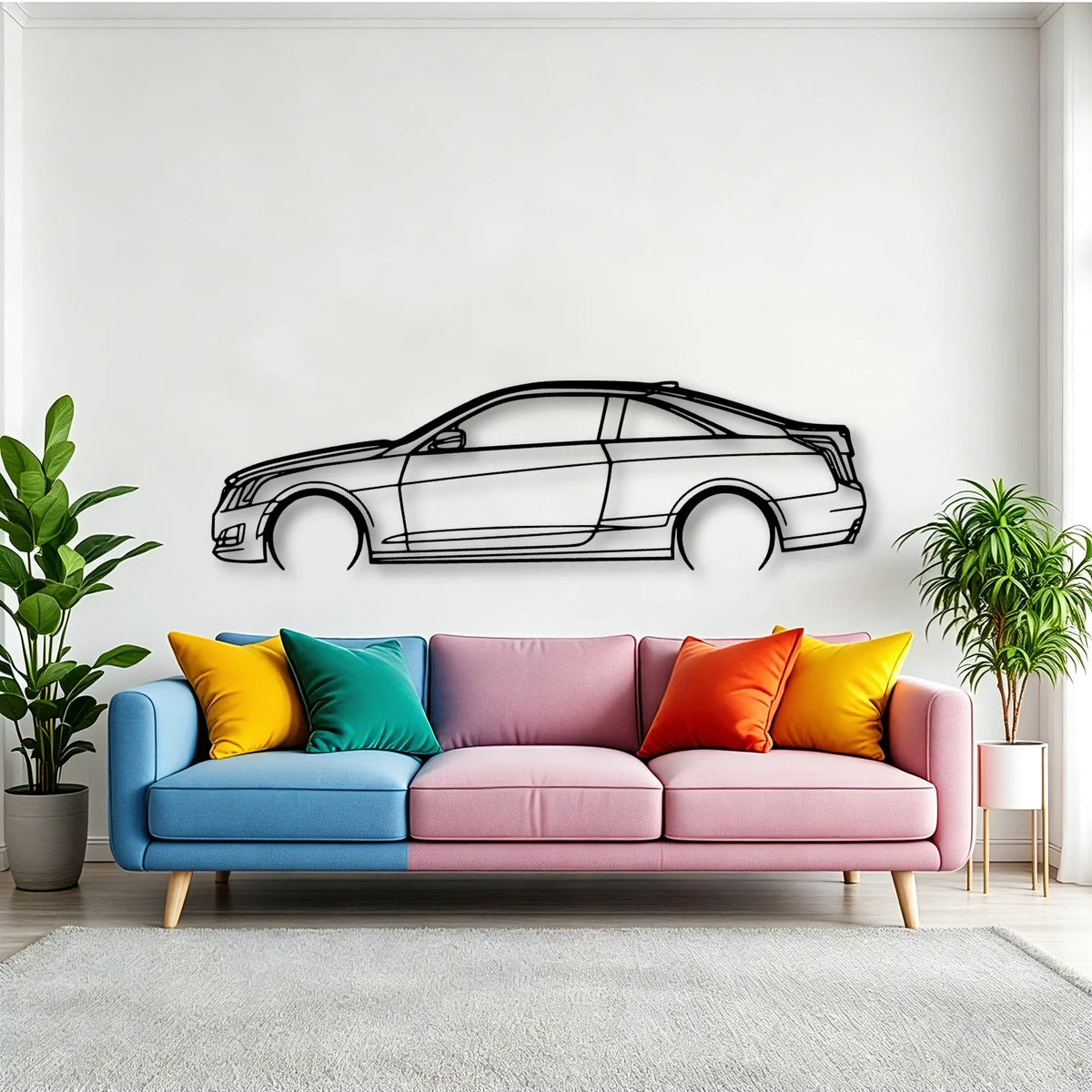 A Coupe 2015 Classic Silhouette Metal Wall Art - Tinvibe