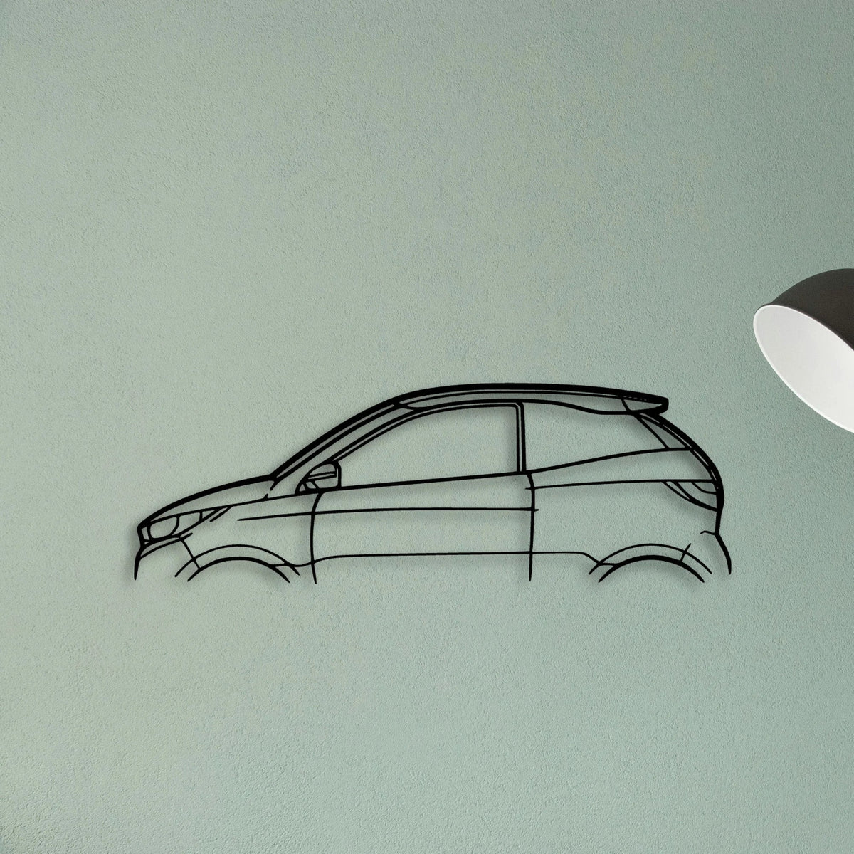 Aixam Coupe GTI Classic Silhouette Metal Wall Art - Tinvibe