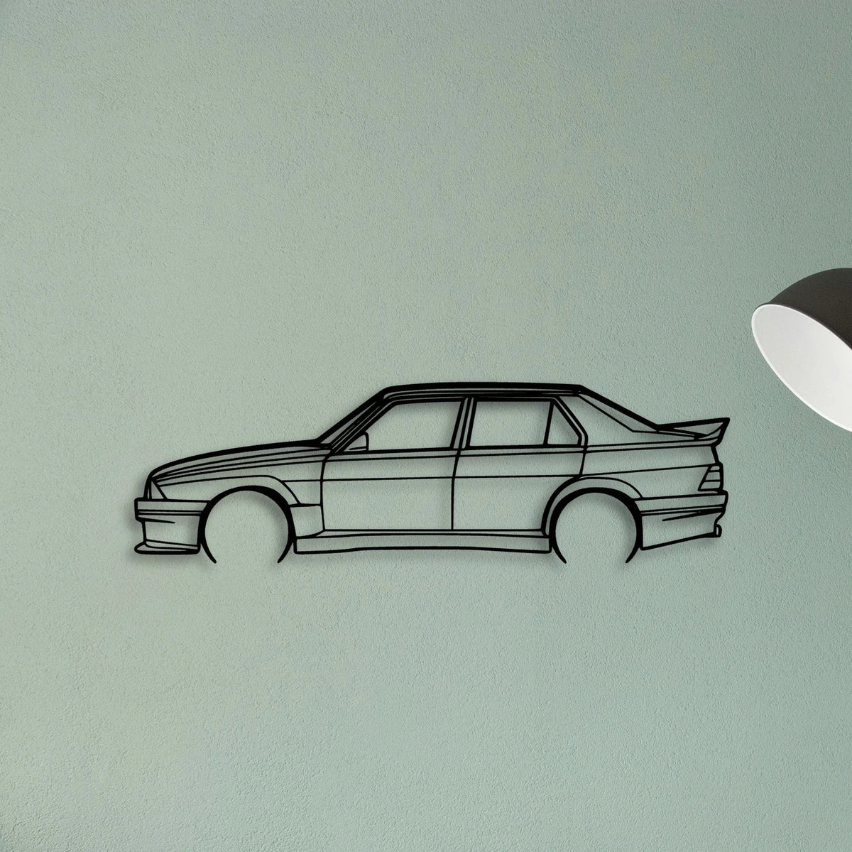 Alfa 75 Evoluzione Classic Silhouette Metal Wall Art - Tinvibe