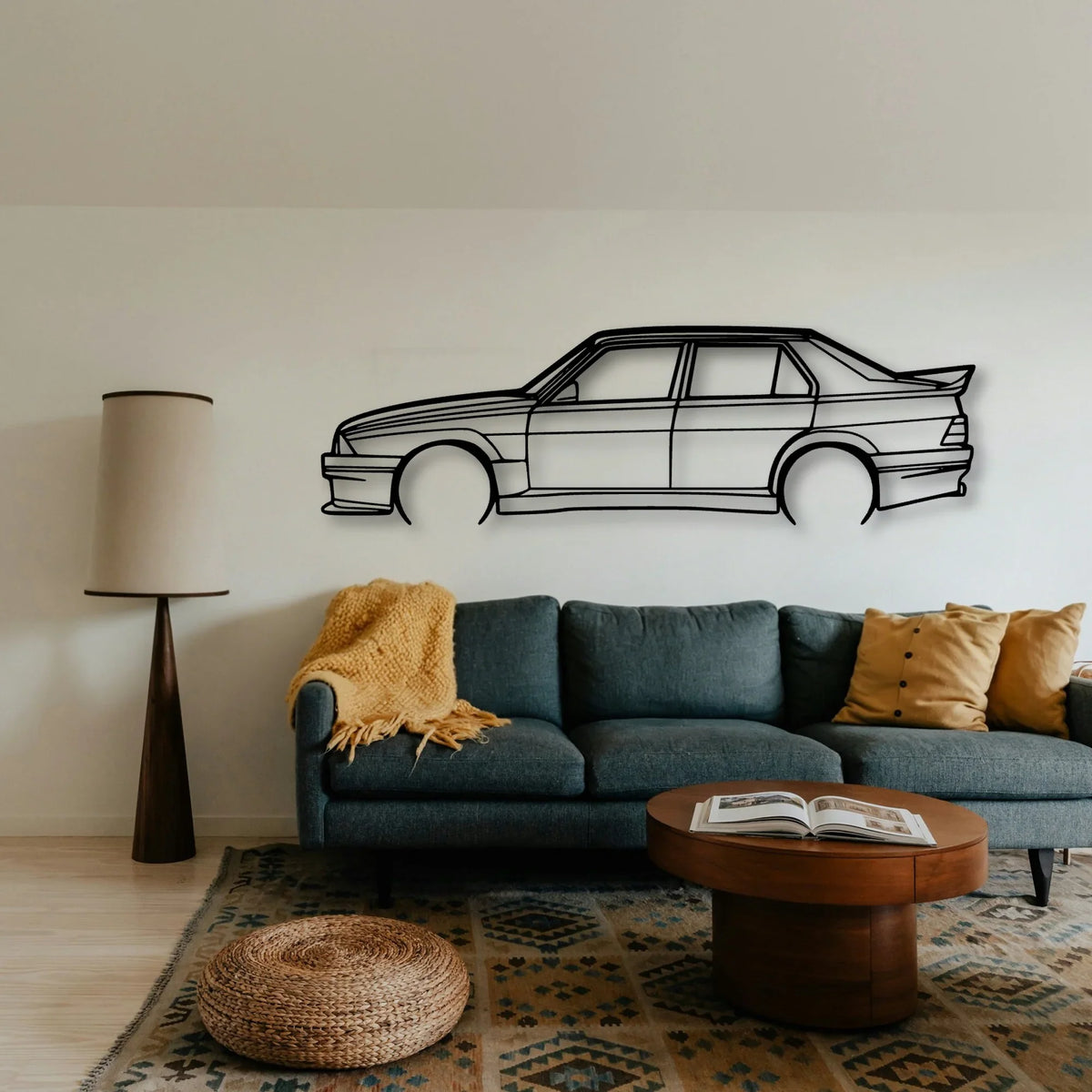 Alfa 75 Evoluzione Classic Silhouette Metal Wall Art - Tinvibe