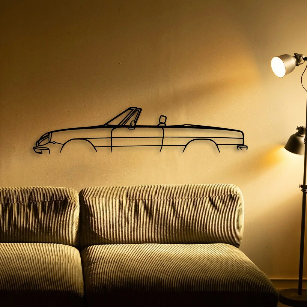 Alfa Spider 1979 Classic Silhouette Metal Wall Art - Tinvibe