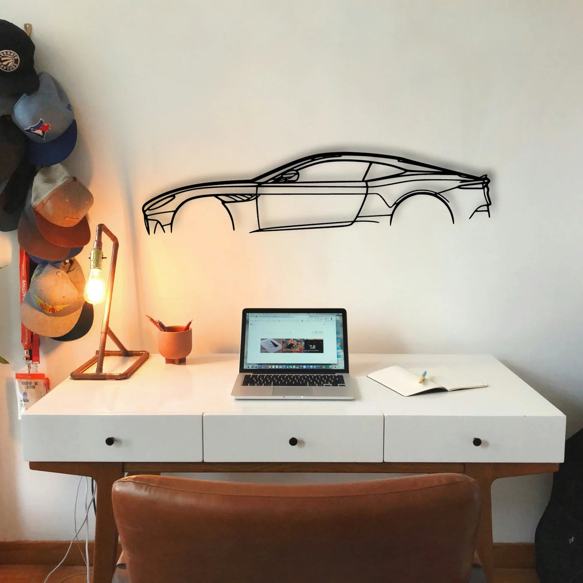 Aston DBS Superleggera Classic Silhouette Metal Wall Art - Tinvibe