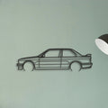 BMW E30 M3 Classic Silhouette Metal Wall Art - Tinvibe