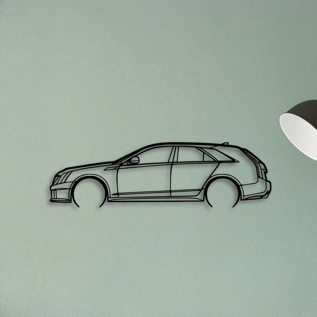C V WAGON 2 Classic Silhouette Metal Wall Art - Tinvibe