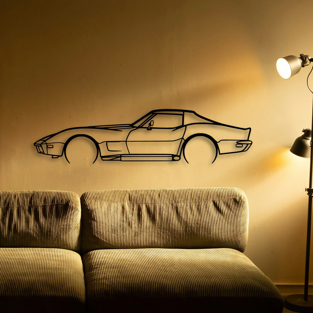 C3 1973 Classic Silhouette Metal Wall Art - Tinvibe