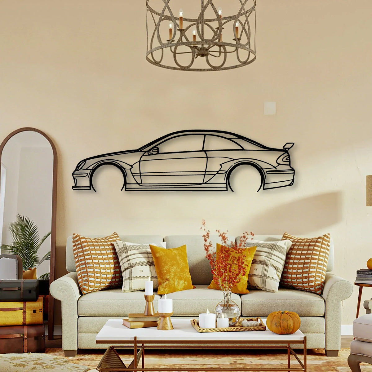CLK DTM Classic Silhouette Metal Wall Art - Tinvibe