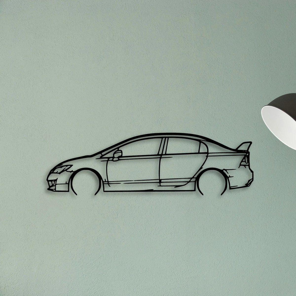 Civic Type R 2010 Classic Silhouette Metal Wall Art - Tinvibe