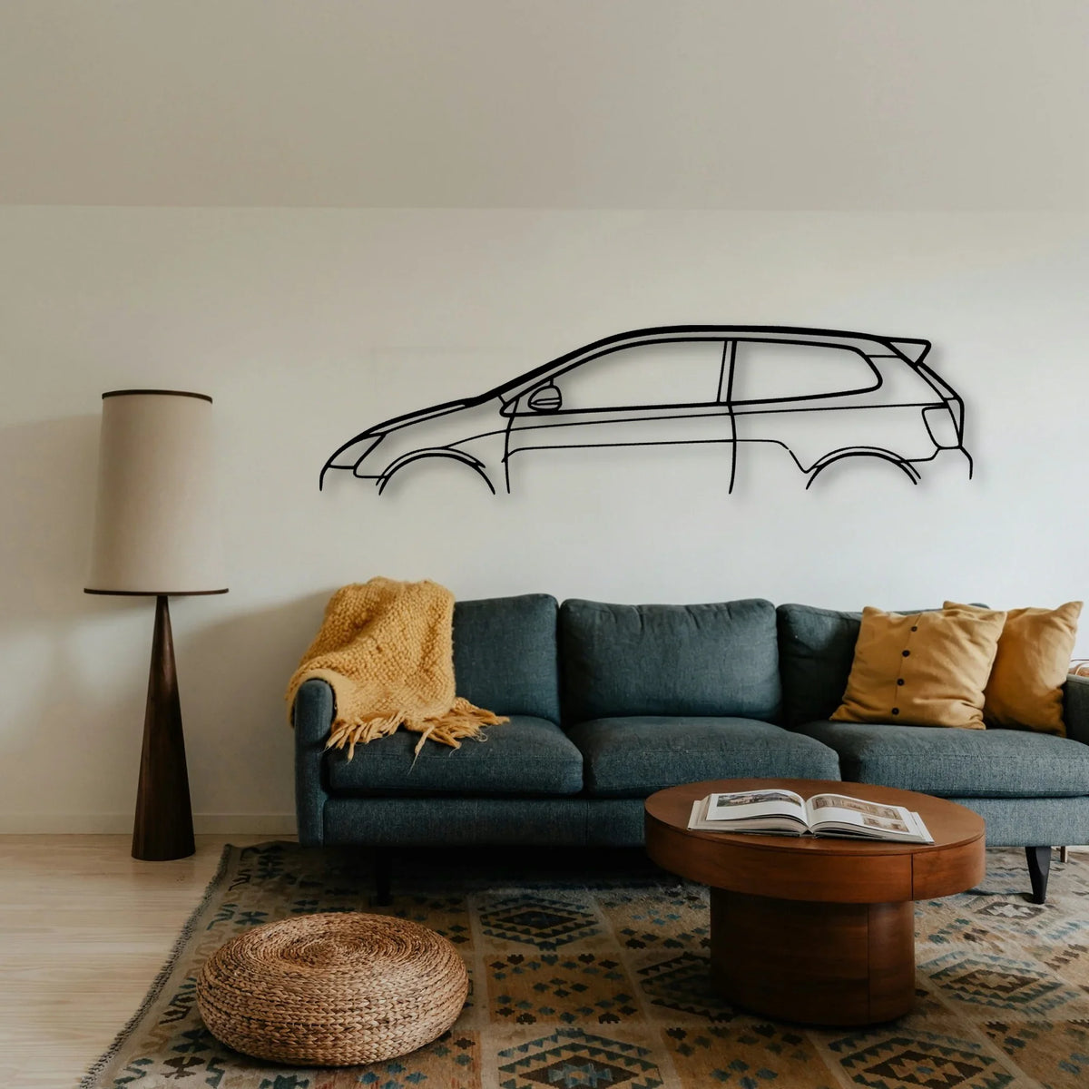 Civic Type R EP3 Classic Silhouette Metal Wall Art - Tinvibe