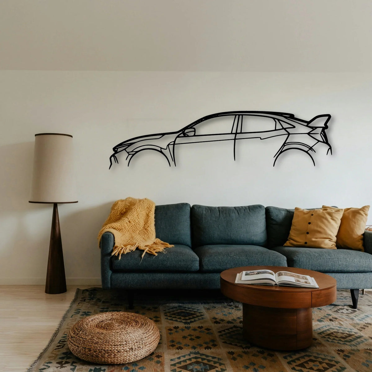 Civic Type R FK8 Classic Silhouette Metal Wall Art - Tinvibe