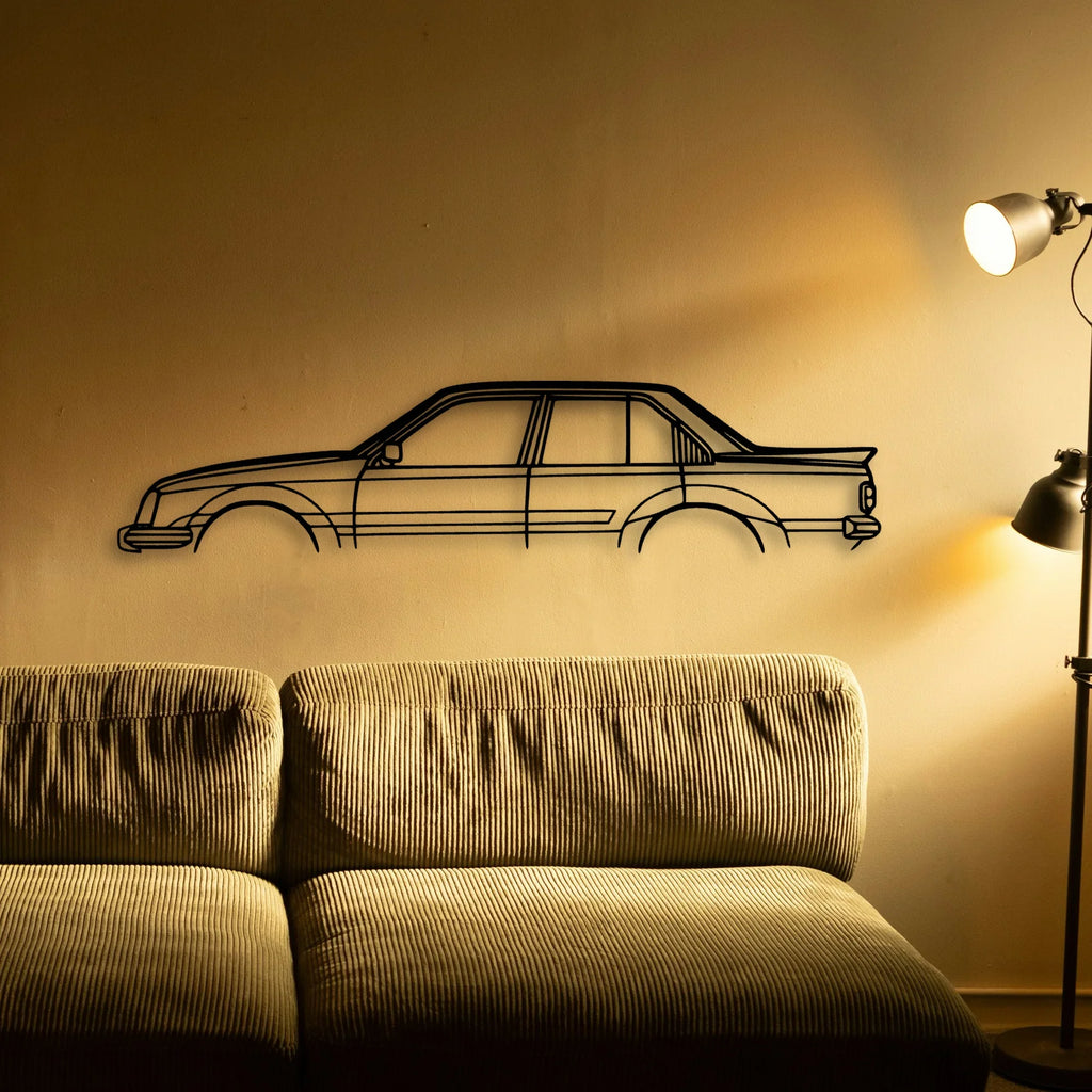 Commodore VC Brock Classic Silhouette Metal Wall Art - Tinvibe