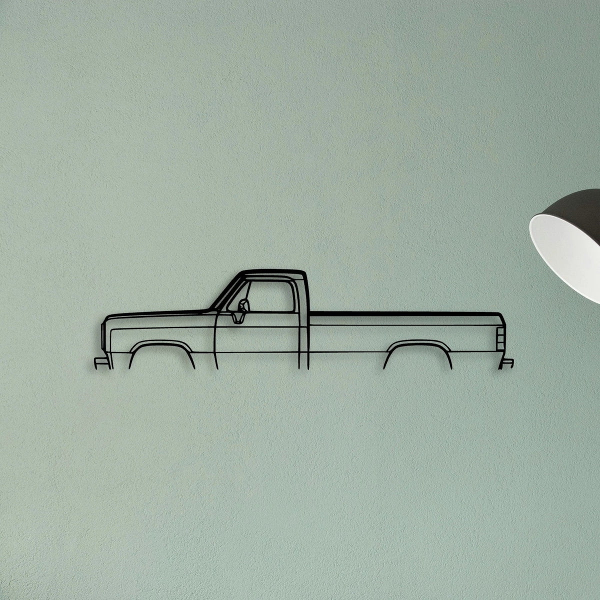 D250 1991 Classic Silhouette Metal Wall Art - Tinvibe