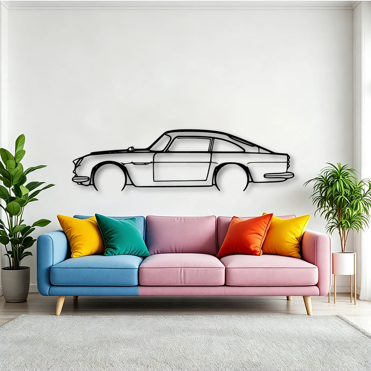 DB5 Classic Silhouette Metal Wall Art - Tinvibe