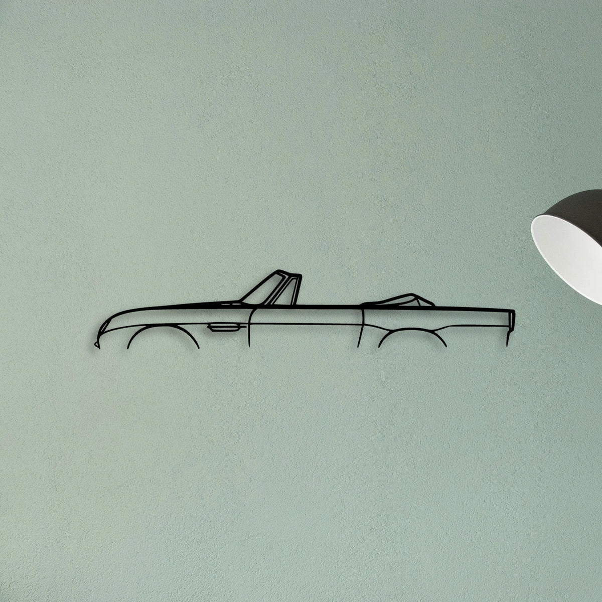DB5 Volante Convertible Classic Silhouette Metal Wall Art - Tinvibe