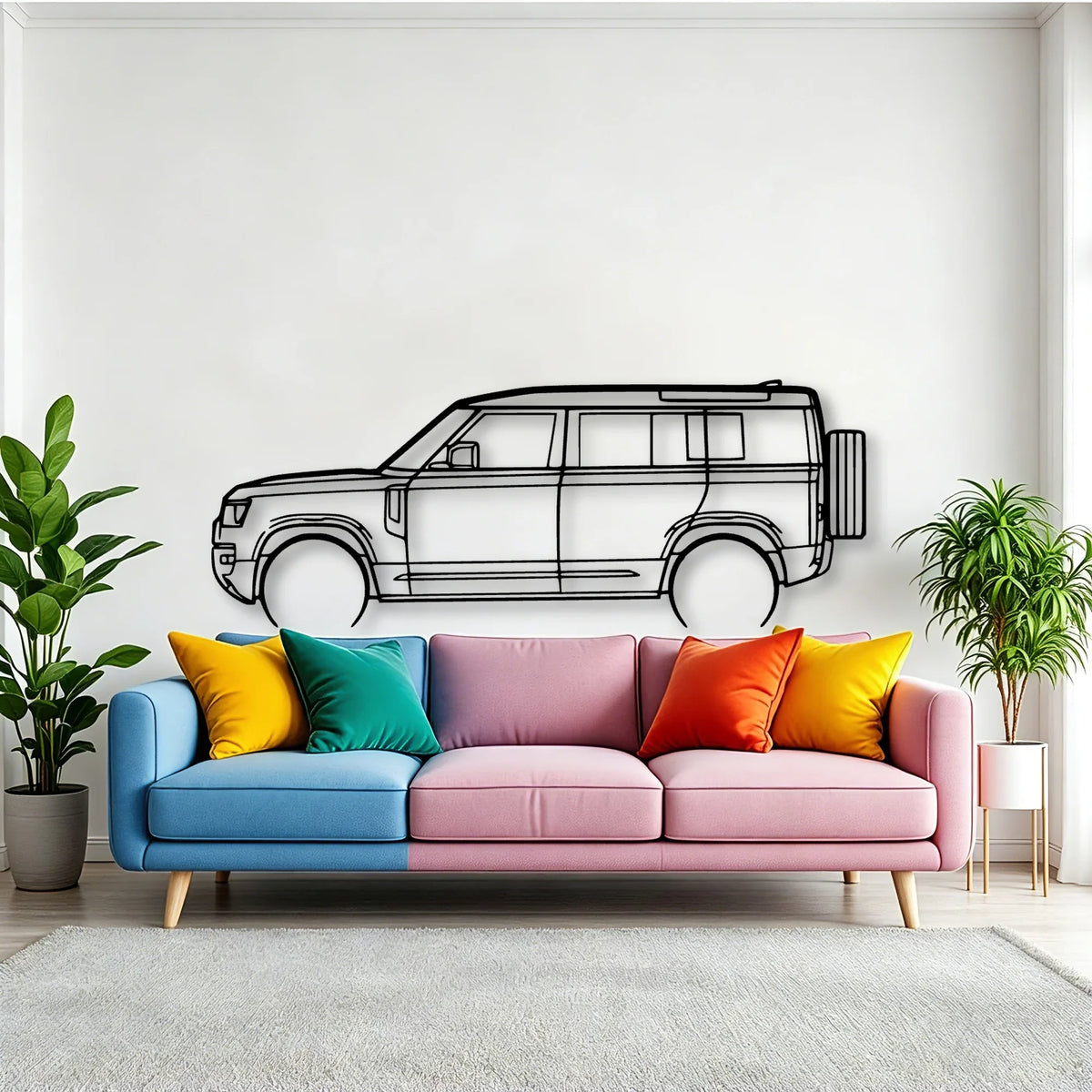 Defender 110 2022 Classic Silhouette Metal Wall Art - Tinvibe