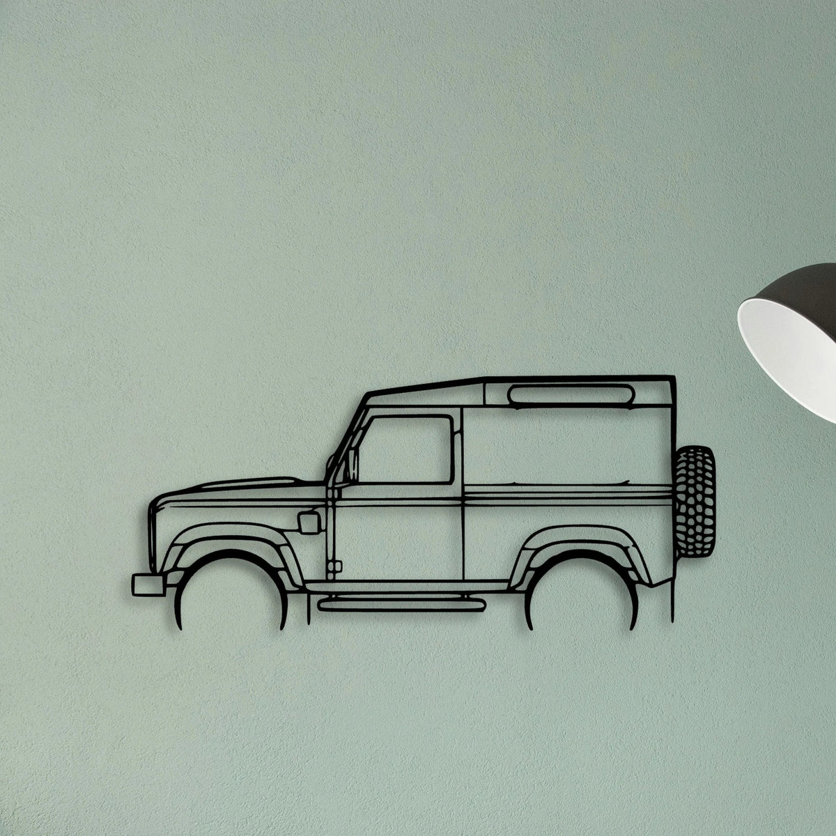 Defender 90 Classic Silhouette Metal Wall Art - Tinvibe